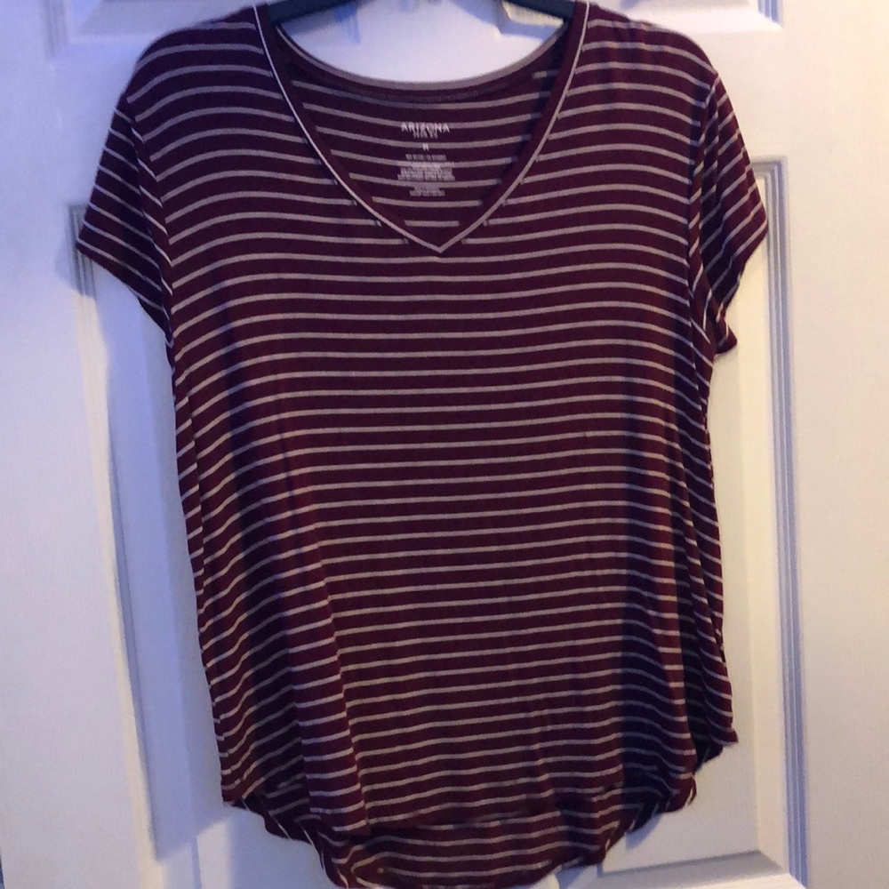 Arizona red and white striped blouse super soft and trendy